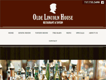 Tablet Screenshot of oldelincolnhouse.com